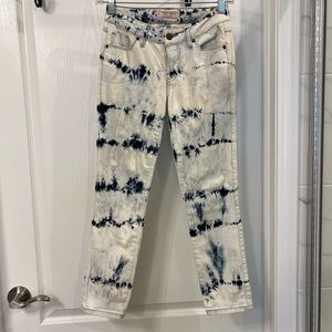 Guess Crop Mid Tie Dye Jeans